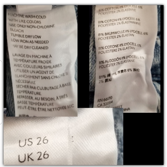 NWT Anthro Pilcro high rise slim size 26 - Picture 2 of 5